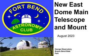 Please consider contributing to FBAC's New East Dome Telescope and Mount Project today!