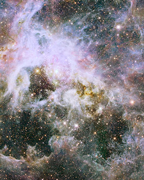 Hubble probes interior of Tarantula Nebula